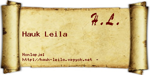 Hauk Leila névjegykártya